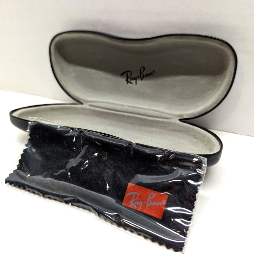 Ray-Ban Glasses Case with Lens Cleaning Cloth - Cloth Never Opened or Used
